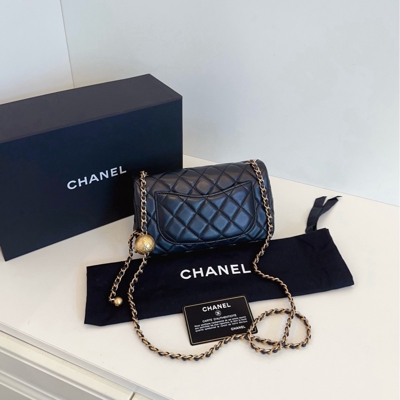 【全新未使用帶膜🆕🎁】Chanel 黑金金球 大mini 鏈條包 斜挎包-1