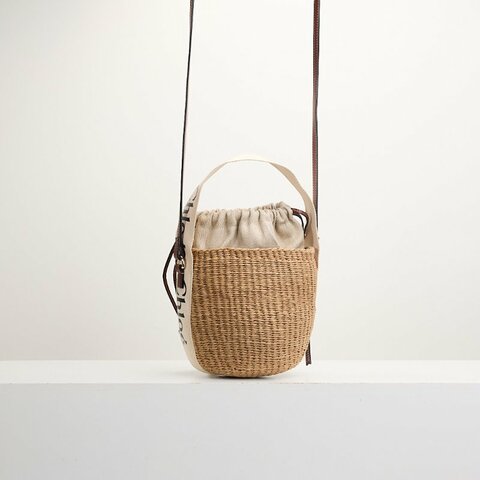 二手Chloé 草編水桶包