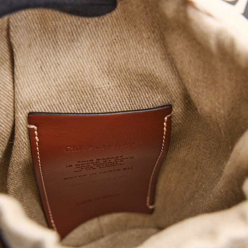 二手Chloé 草編水桶包-13