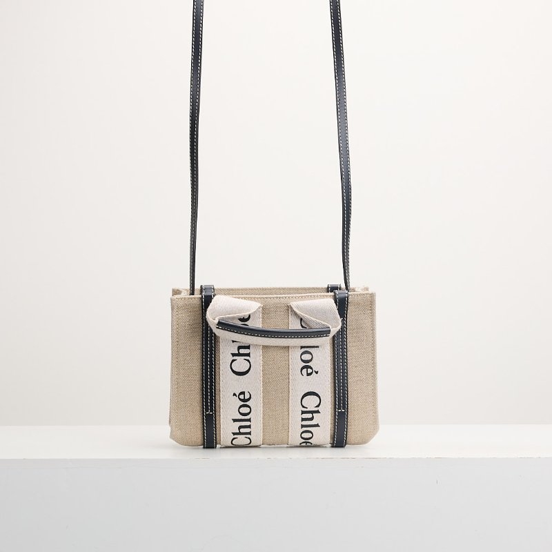 二手Chloé woody tote mini/深藍-1