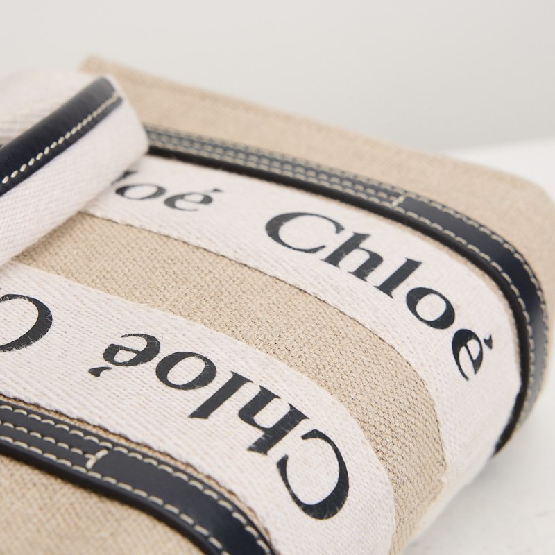 二手Chloé woody tote mini/深藍-8