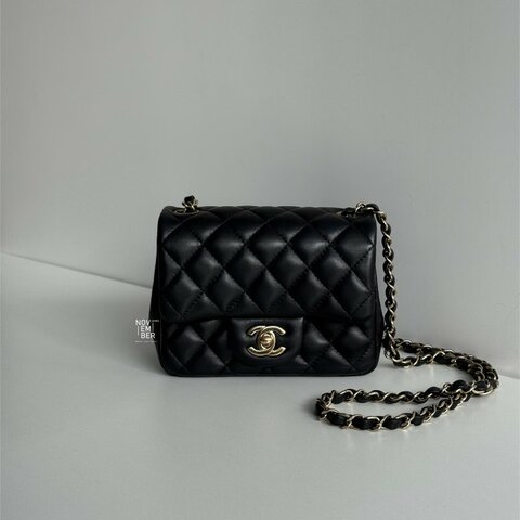 99新🆕 Chanel 香奈兒 方胖 黑色金 芯片款