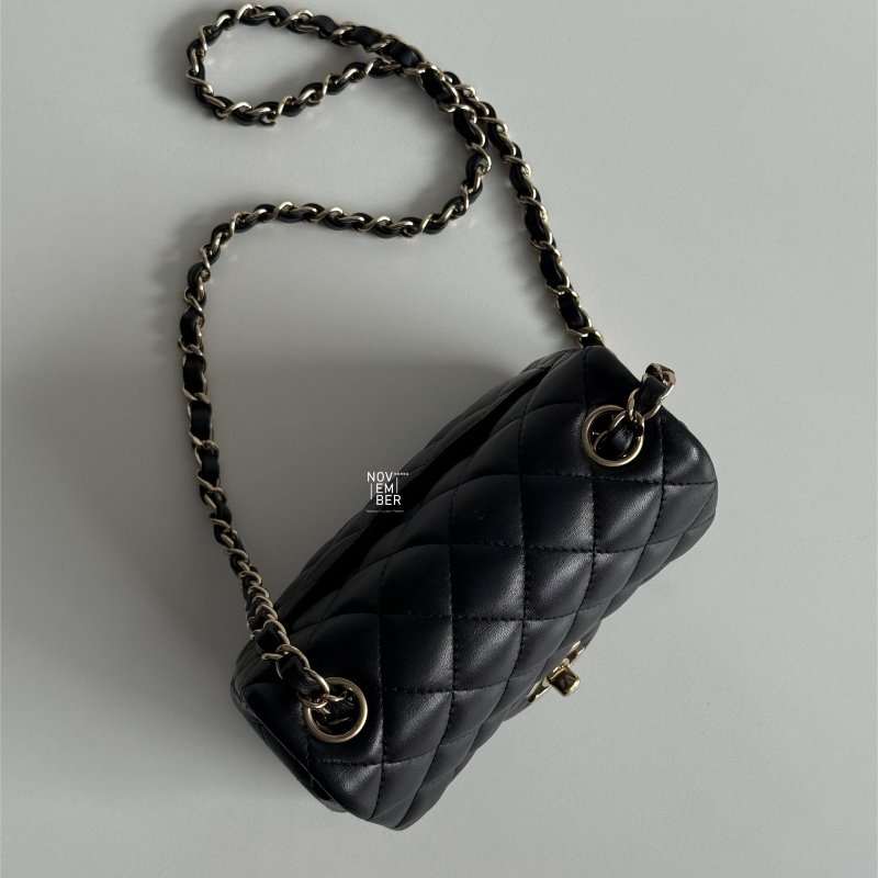 99新🆕 Chanel 香奈兒 方胖 黑色金 芯片款-2