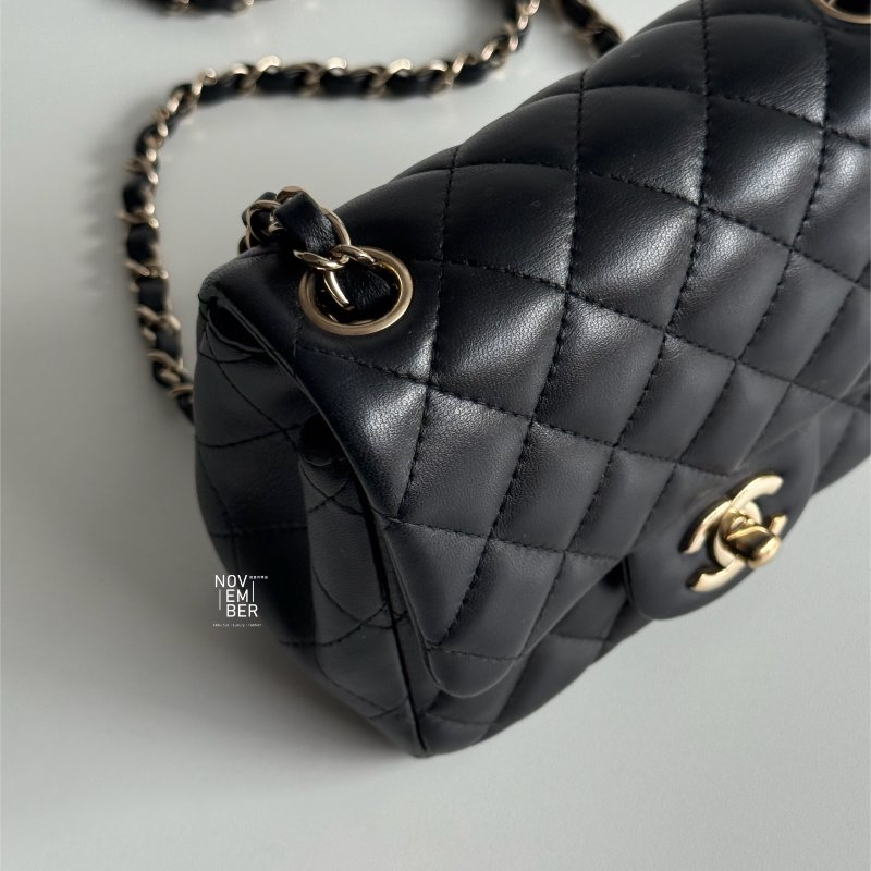 99新🆕 Chanel 香奈兒 方胖 黑色金 芯片款-3