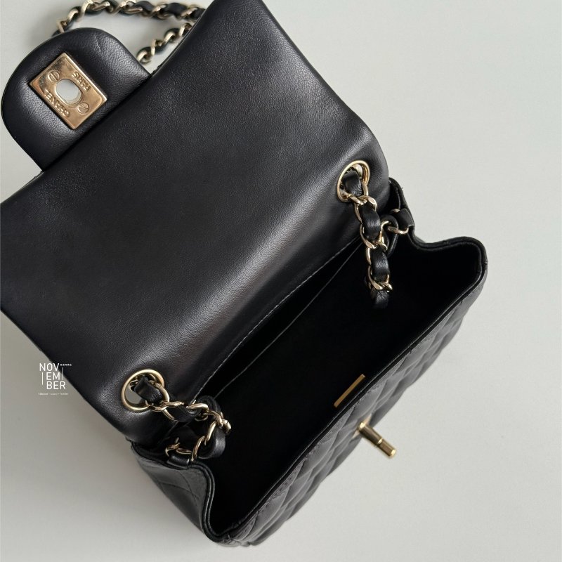 99新🆕 Chanel 香奈兒 方胖 黑色金 芯片款-4