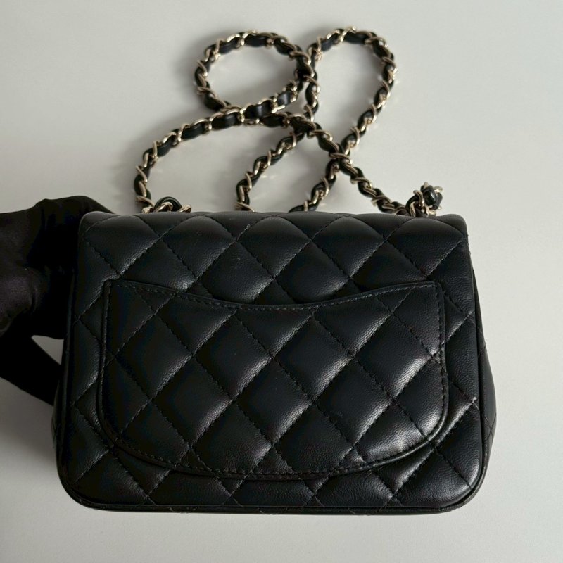 99新🆕 Chanel 香奈兒 方胖 黑色金 芯片款-6