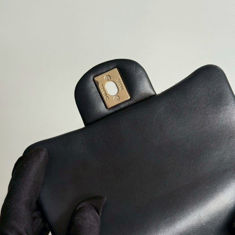 99新🆕 Chanel 香奈兒 方胖 黑色金 芯片款-8