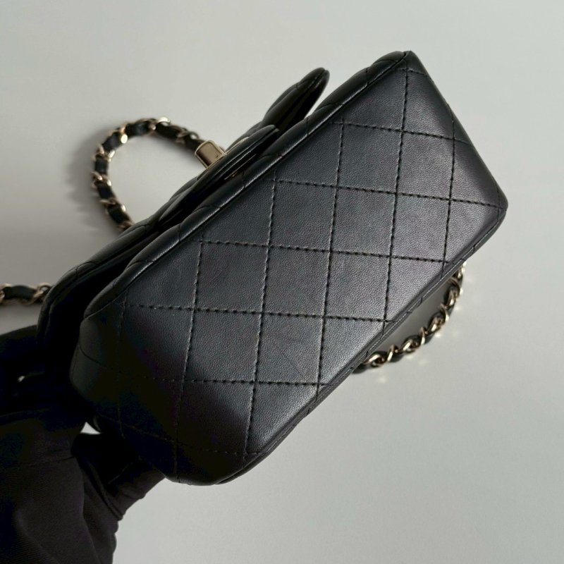 99新🆕 Chanel 香奈兒 方胖 黑色金 芯片款-9