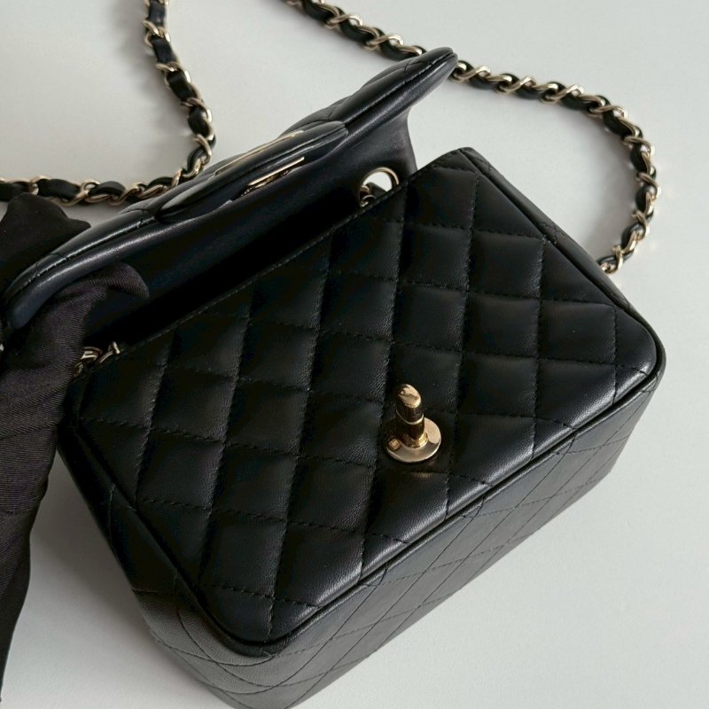 99新🆕 Chanel 香奈兒 方胖 黑色金 芯片款-10