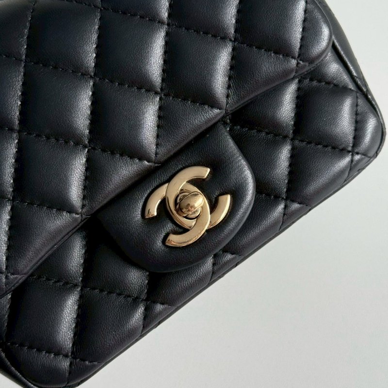 99新🆕 Chanel 香奈兒 方胖 黑色金 芯片款-11