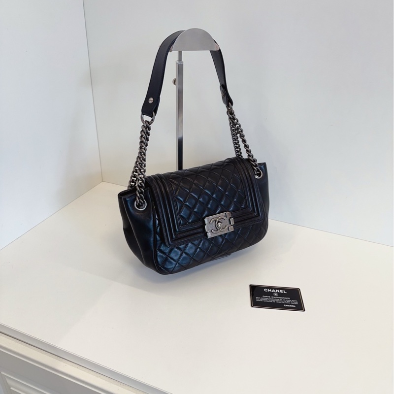 【98新🆕】Chanel leboy tote 黑銀 單肩包-2