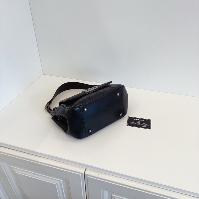 【98新🆕】Chanel leboy tote 黑銀 單肩包-4