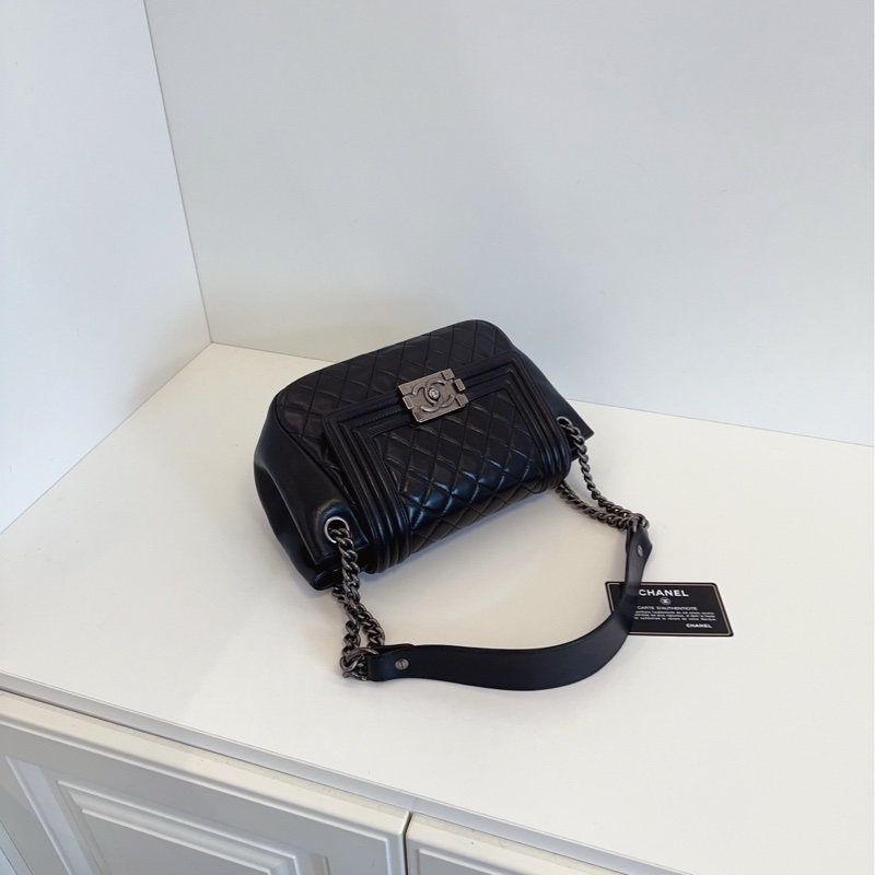 【98新🆕】Chanel leboy tote 黑銀 單肩包-5
