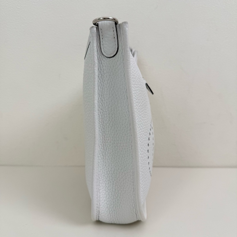 Hermes 愛馬仕 伊芙琳 奶昔白 mini銀扣 尺寸:長寬高 17*18*5.5cm-4