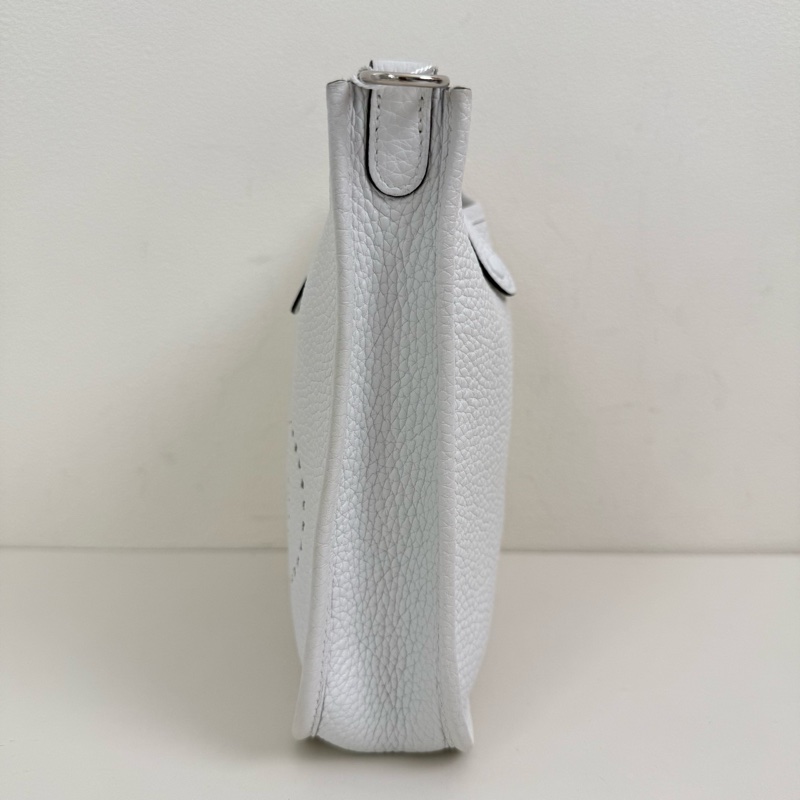 Hermes 愛馬仕 伊芙琳 奶昔白 mini銀扣 尺寸:長寬高 17*18*5.5cm-5