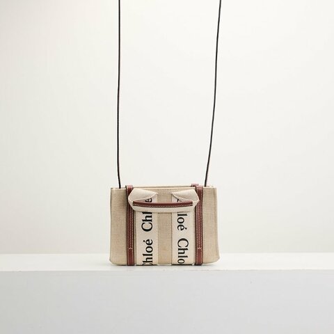 二手Chloé Woody tote mini 棕
