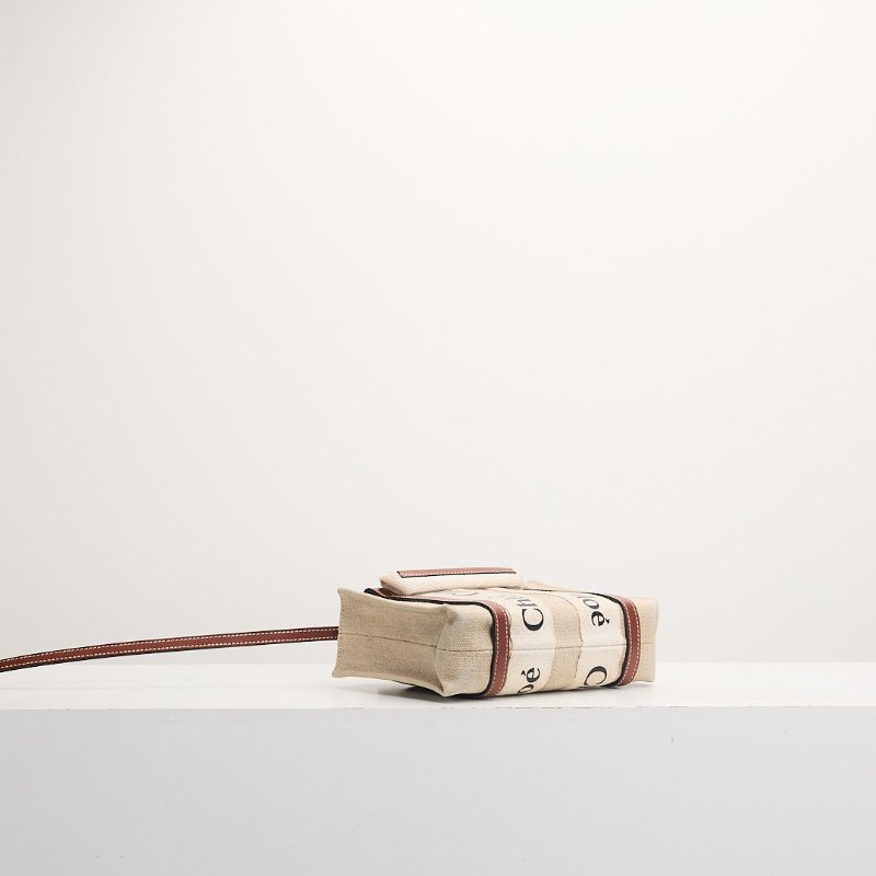 二手Chloé Woody tote mini 棕-1