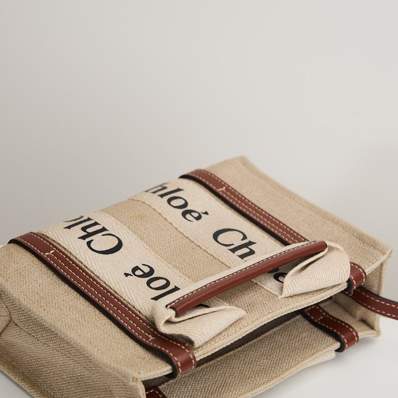 二手Chloé Woody tote mini 棕-5