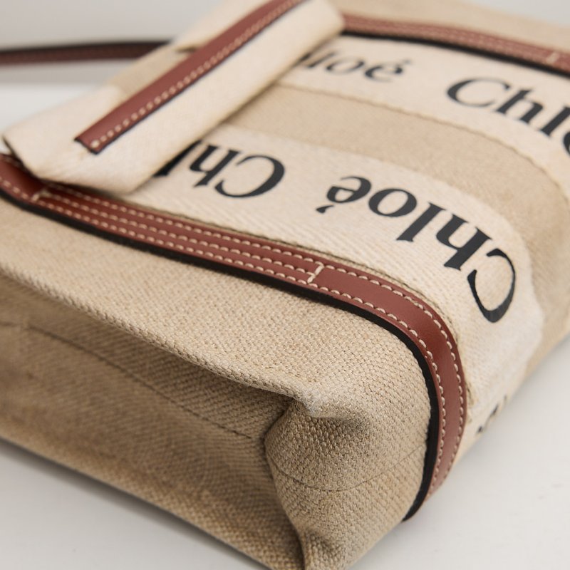 二手Chloé Woody tote mini 棕-13