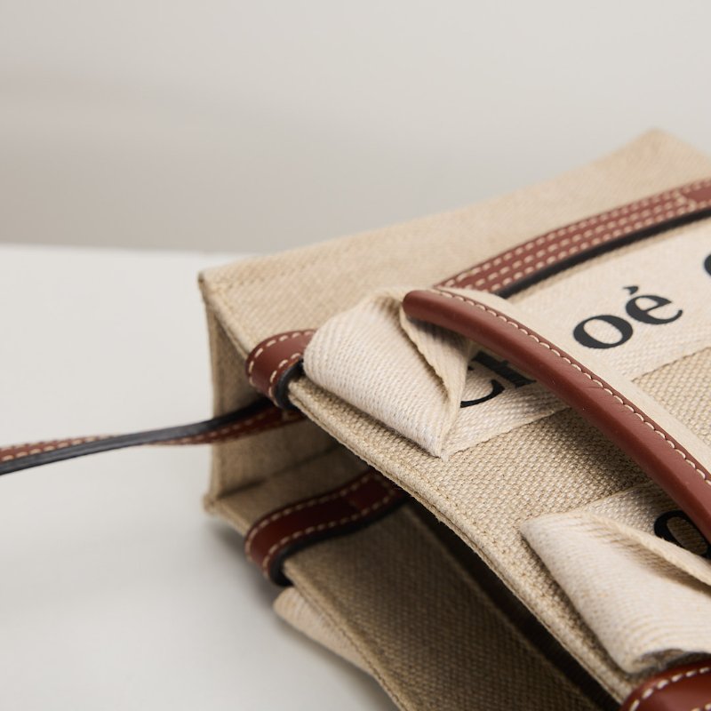 二手Chloé Woody tote mini 棕-14