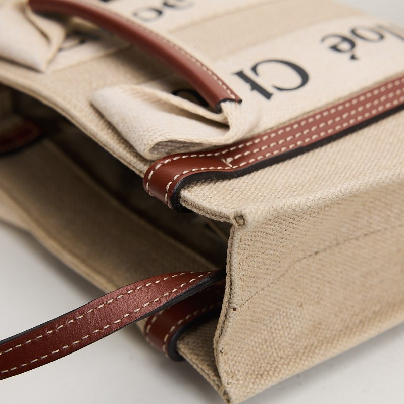 二手Chloé Woody tote mini 棕-15