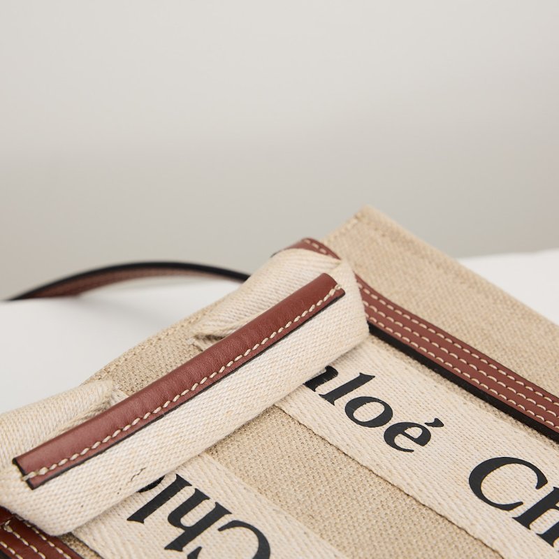 二手Chloé Woody tote mini 棕-18