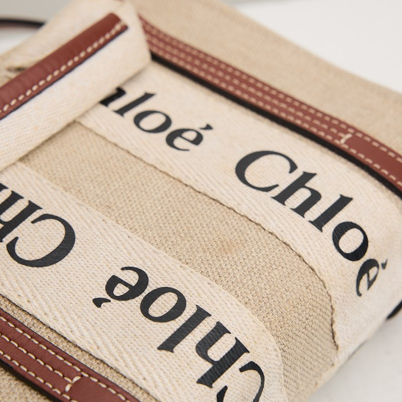 二手Chloé Woody tote mini 棕-19