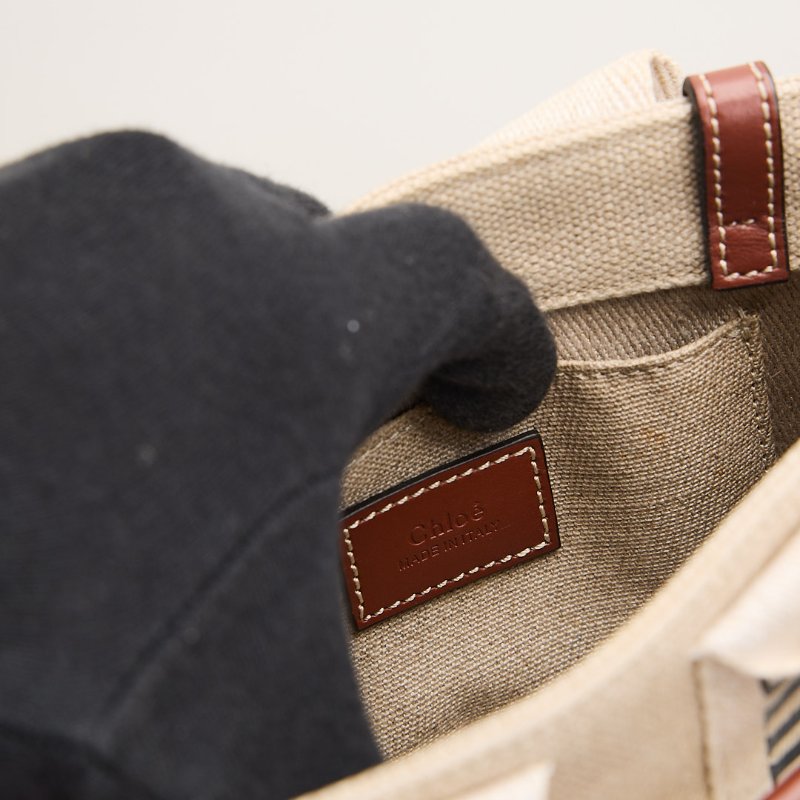 二手Chloé Woody tote mini 棕-22