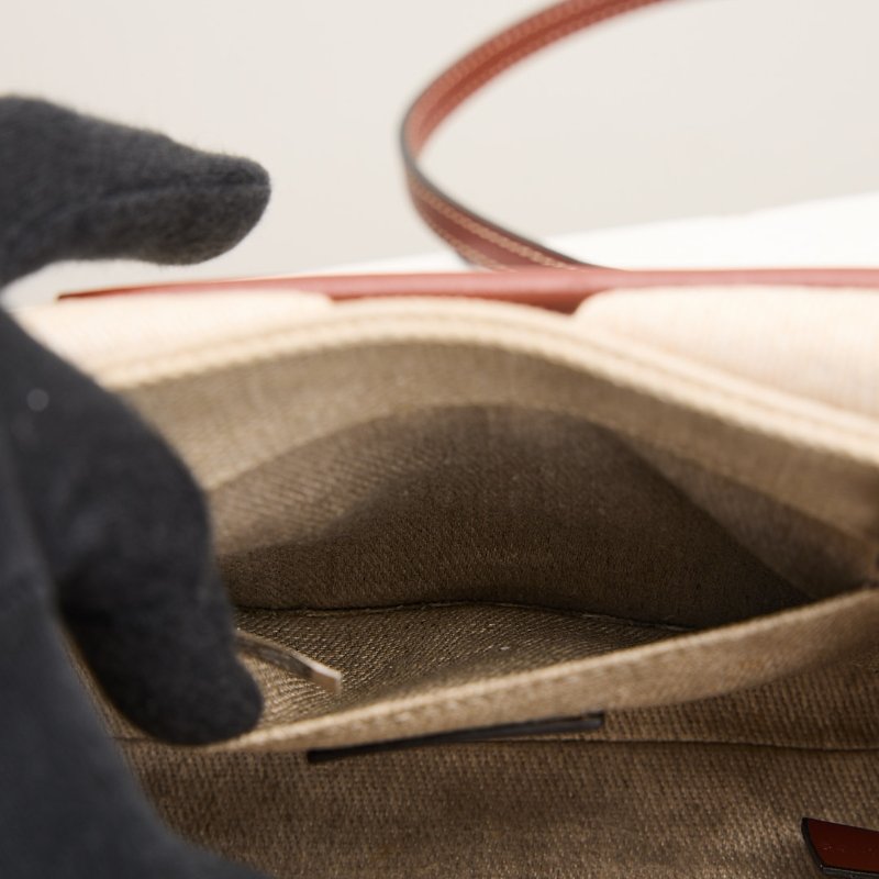 二手Chloé Woody tote mini 棕-23