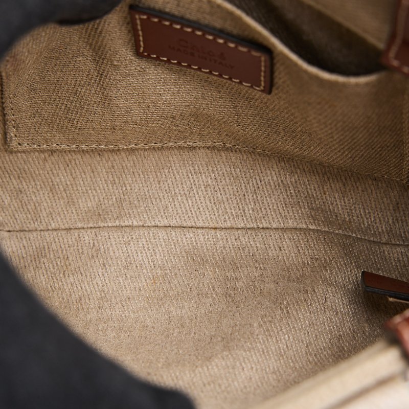 二手Chloé Woody tote mini 棕-27