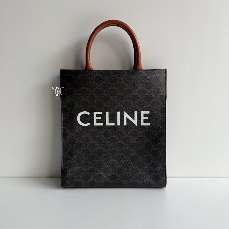 98新✨ Celine 瑟琳 Vertical Cabas 老花托特包-0