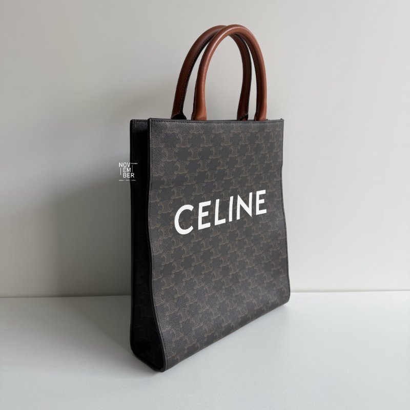 98新✨ Celine 瑟琳 Vertical Cabas 老花托特包-1