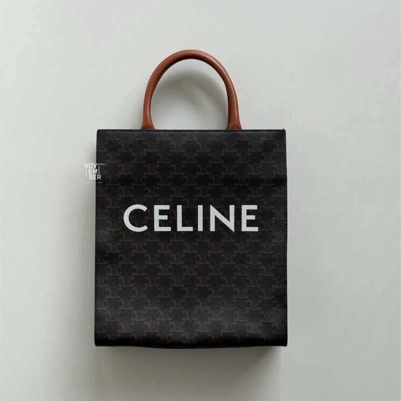98新✨ Celine 瑟琳 Vertical Cabas 老花托特包-2