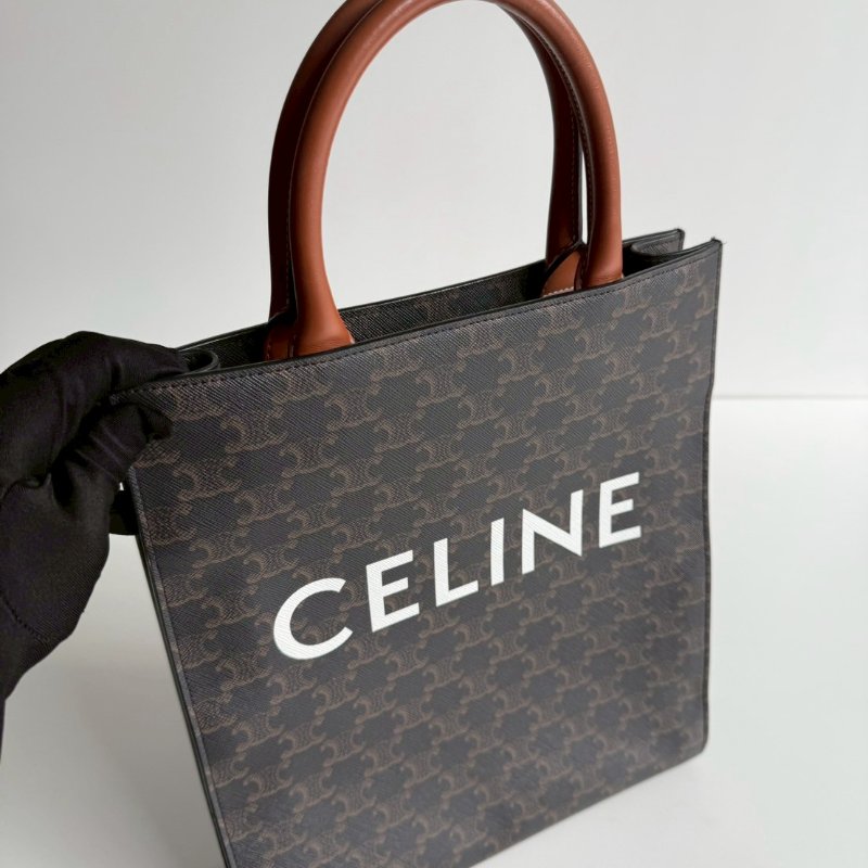 98新✨ Celine 瑟琳 Vertical Cabas 老花托特包-11