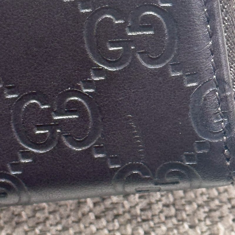 GUCCI GG 壓紋牛皮拉鍊零錢卡包-6