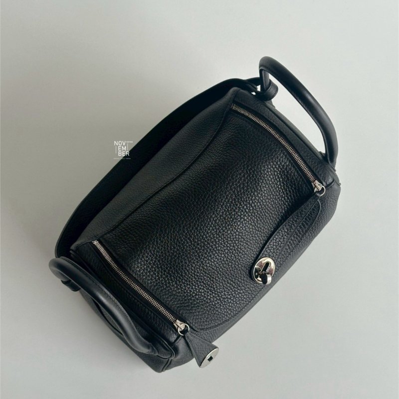 98新🖤 Hermès 愛馬仕 Lindy 26 黑色銀釦-2