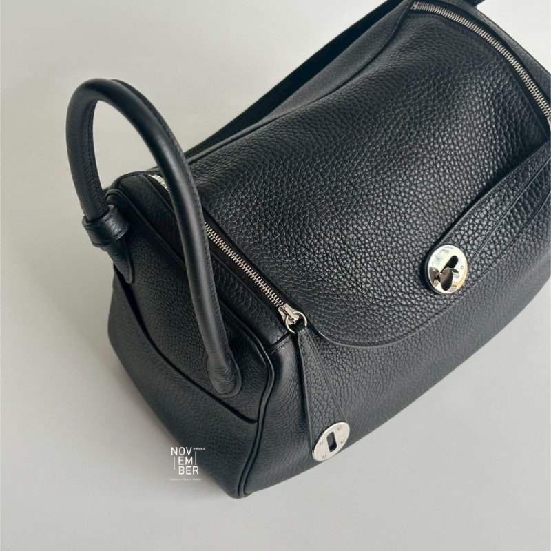 98新🖤 Hermès 愛馬仕 Lindy 26 黑色銀釦-3