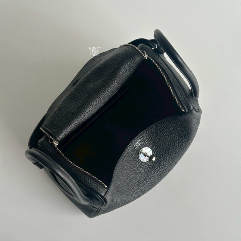 98新🖤 Hermès 愛馬仕 Lindy 26 黑色銀釦-4