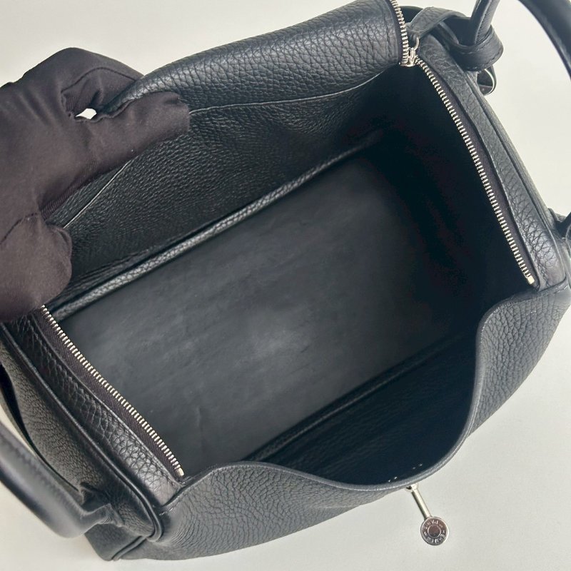 98新🖤 Hermès 愛馬仕 Lindy 26 黑色銀釦-10