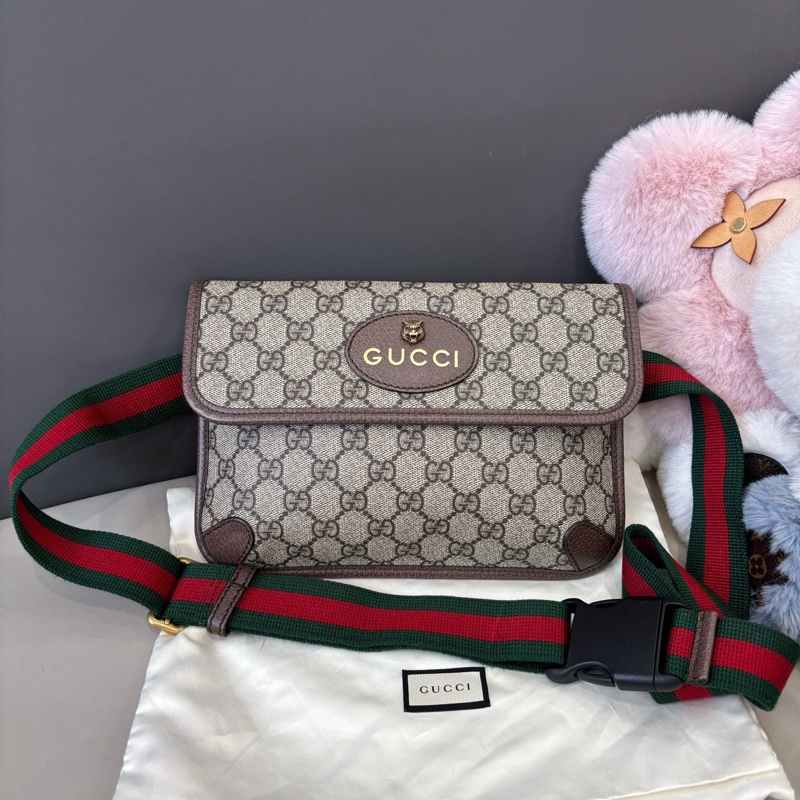 Gucci 虎頭胸包腰包-0