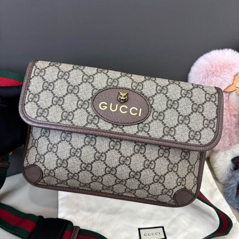 Gucci 虎頭胸包腰包-1