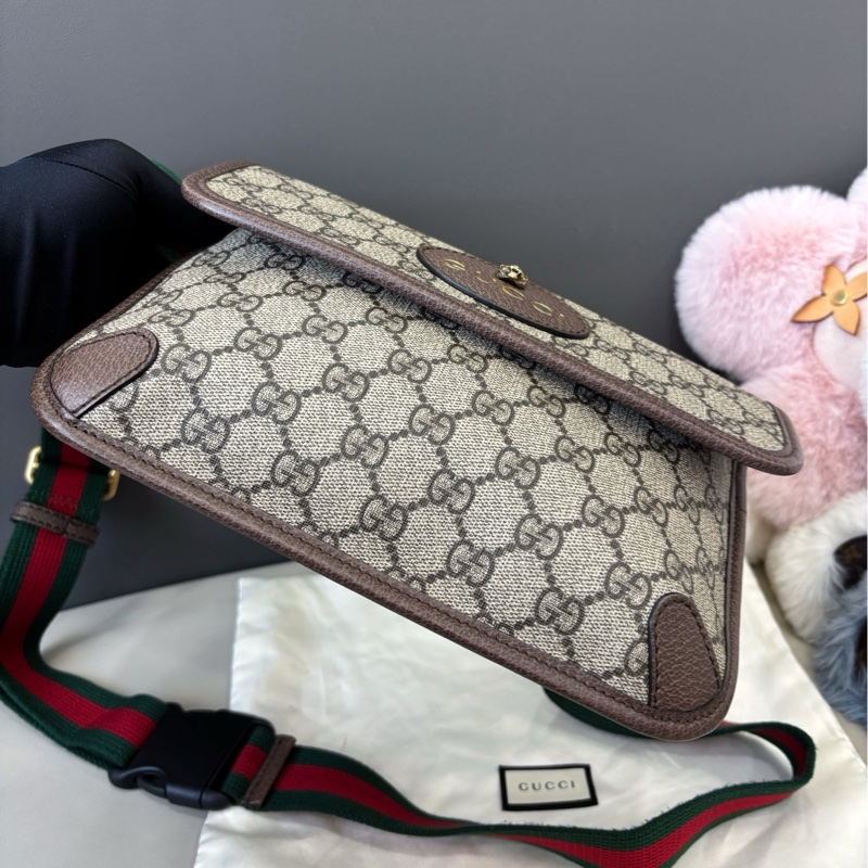 Gucci 虎頭胸包腰包-5