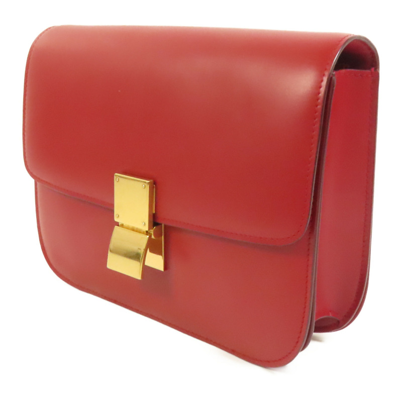 CELINE 牛皮皮革Classic Bag Medium金扣肩背袋-2