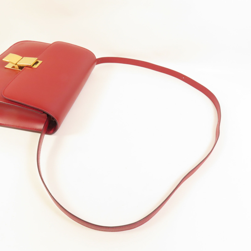CELINE 牛皮皮革Classic Bag Medium金扣肩背袋-5
