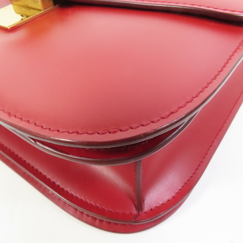 CELINE 牛皮皮革Classic Bag Medium金扣肩背袋-13