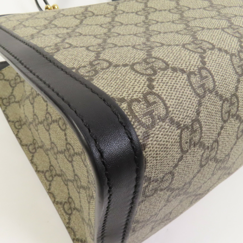 GUCCI 塗層帆布Padlock Medium Chain Shoulder Bag金扣鏈帶肩背袋-10