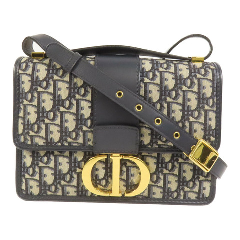 Dior 帆布Montaigne 30金扣肩背袋
