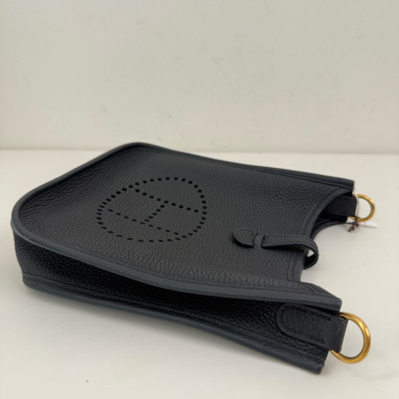 Hermes愛馬仕evelyne mini伊芙琳 黑金 單肩包斜挎包 尺寸:長寬高 17*18*5.5cm 附件:說明書 票 刷卡單-6