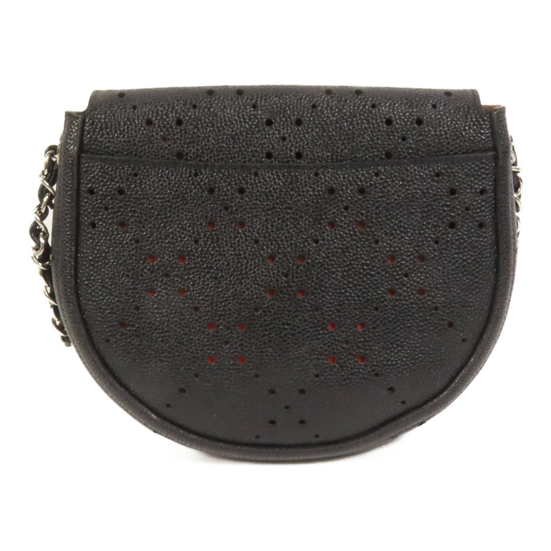 CHANEL 牛皮皮革Coco Curve銀扣肩背袋-1