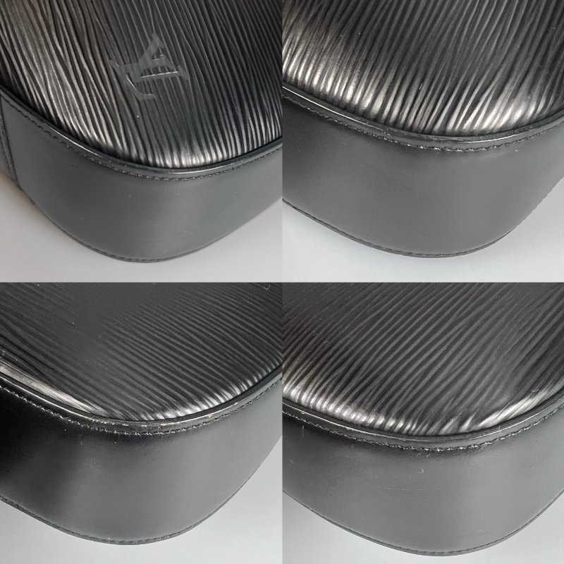 LV M52162 黑水波紋腋下包-10